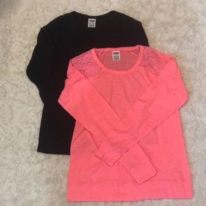 Victoria’s Secret Pink S long sleeve lace shirts 2